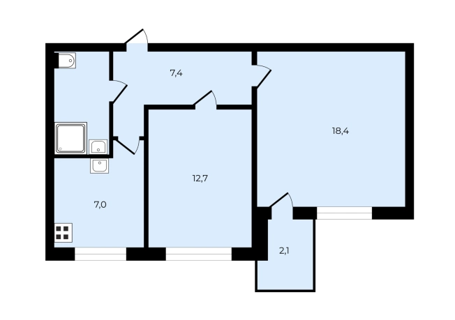Купить двухкомнатную квартиру в Санкт-Петербурге. Вариант № 8995946, 3, площадь -  квм, цена 9500000 рублей