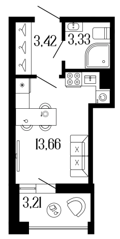 Купить Студию у метро Московские ворота в Санкт-Петербурге. Вариант № 8336199, 0, площадь -  квм, цена 15602889 рублей