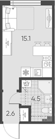 Купить Студию в новостройках в ЖК Пулково Lake в Санкт-Петербурге. Вариант № 7597157, 0, площадь -  квм, цена 5378083 рублей