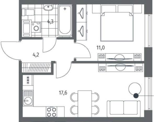 Купить двухкомнатную квартиру на улице Шкиперский проток в Санкт-Петербурге. Вариант № 9323783, 0, площадь -  квм, цена 16389000 рублей