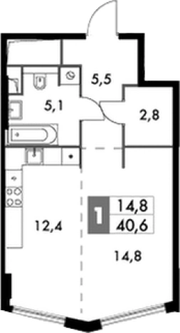 Купить квартиру в ЖК Sydney City в Москве. Вариант № 134723, 0, площадь - квм, цена 20747250.0000 рублей