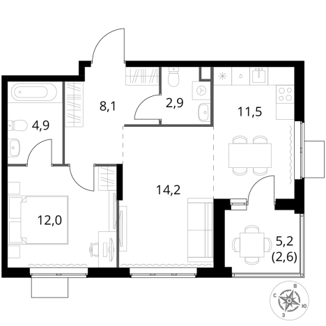 Купить квартиру в ЖК 1-й Измайловский в Москве. Вариант № 9714748, 0, площадь - квм, цена 24199720 рублей