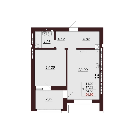 Купить квартиру в новостройках в Иванове. Вариант № 132702, 0, площадь -  квм, цена 6010780 рублей