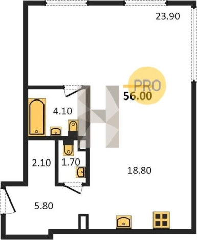 Купить Студию в Микрорайоне 2-й, Северо-Западный жилой район в Ижевске. Вариант № 61476, 0, площадь -  квм, цена 4671660 рублей