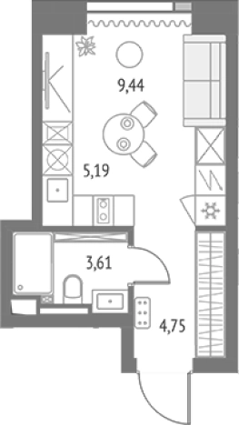 Купить Студию в СВАО в Москве. Вариант № 117996, 0, площадь -  квм, цена 18145844 рублей