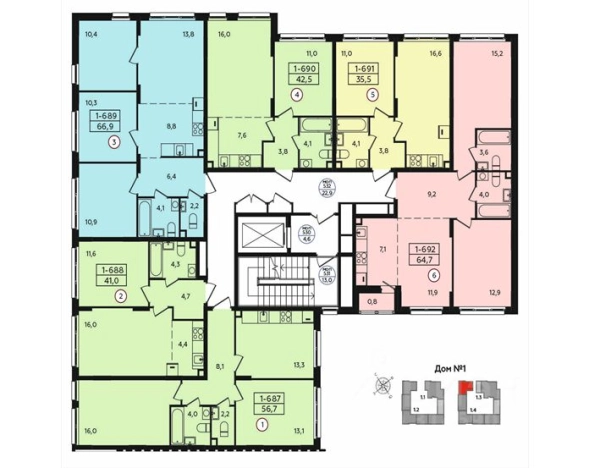 Купить квартиру у метро Потапово в Москве. Вариант № 28705, 11, площадь -  квм, цена 10450000 рублей