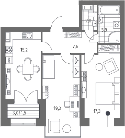 Купить трехкомнатную квартиру в ЖК Наука в Санкт-Петербурге. Вариант № 7974618, 0, площадь -  квм, цена 21828000 рублей