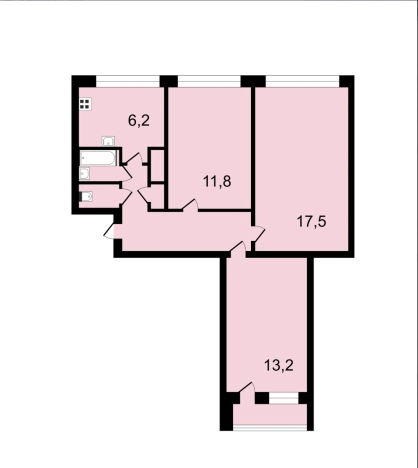 Купить трехкомнатную квартиру на улице Малоохтинский проспект в Санкт-Петербурге. Вариант № 8638490, 2, площадь -  квм, цена 8000000 рублей