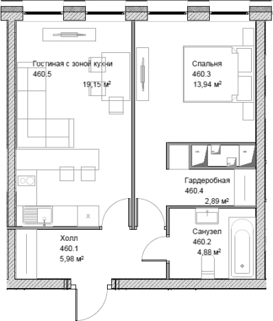 Купить квартиру в ЖК Insider в Москве. Вариант № 84480, 0, площадь -  квм, цена 25137000 рублей