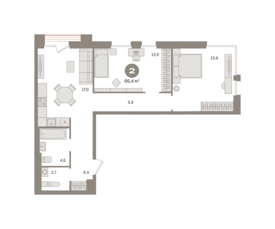 Купить двухкомнатную квартиру в ЖК Квартал Герцена в Москве. Вариант № 8875118, 0, площадь -  квм, цена 20430000 рублей