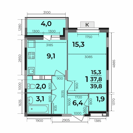 Купить квартиру в новостройках в ЖК Маршал в Коврове. Вариант № 2731652, 3, площадь -  квм, цена 4397900 рублей