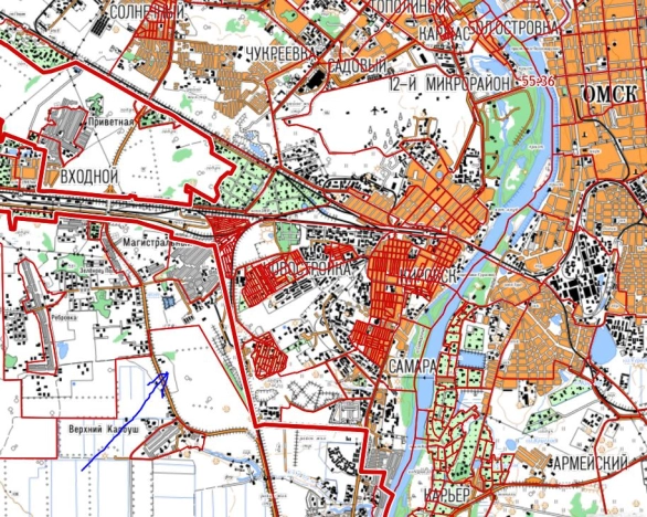 Купить земельный участок в Микрорайоне Московка-2 в Омске. Вариант № 3478, 0, площадь -  квм, цена 12300000 рублей