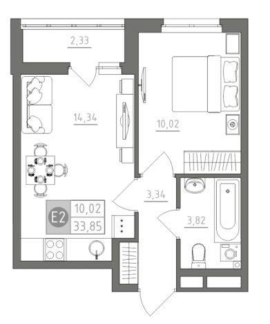 Купить квартиру в новостройках в ЖК Пряничная слобода в Туле. Вариант № 72877, 0, площадь -  квм, цена 3756335 рублей