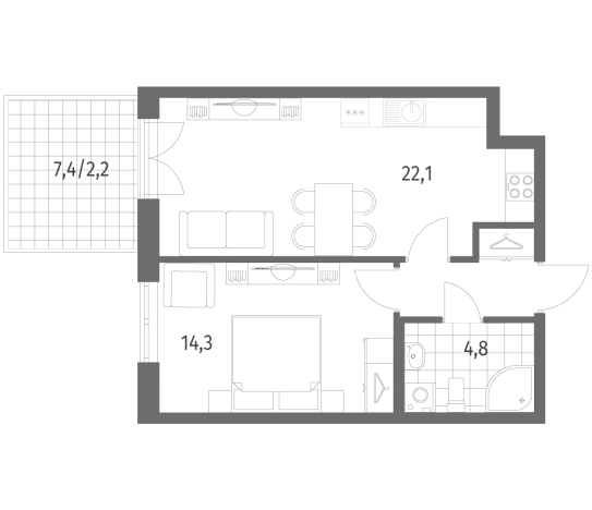 Купить однокомнатную квартиру в новостройках на улице бульвар Белых Ночей в Ленинградской области. Вариант № 5551830, 0, площадь -  квм, цена 8319000 рублей