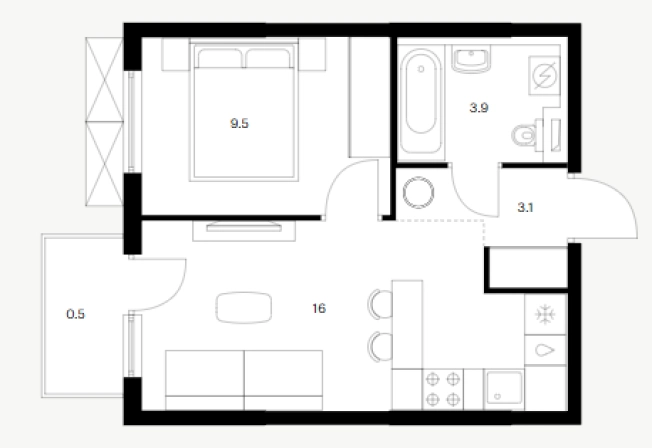 Купить однокомнатную квартиру в ЖК Савин Парк в Нижегородской области. Вариант № 159231, 0, площадь -  квм, цена 5497800 рублей