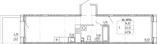 Купить однокомнатную квартиру в новостройках в ЖК PlUS Пулковский в Санкт-Петербурге. Вариант № 4841706, 0, площадь -  квм, цена 8707243 рублей