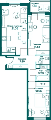 Купить трехкомнатную квартиру в Одинцове. Вариант № 78198, 0, площадь - квм, цена 11171319 рублей