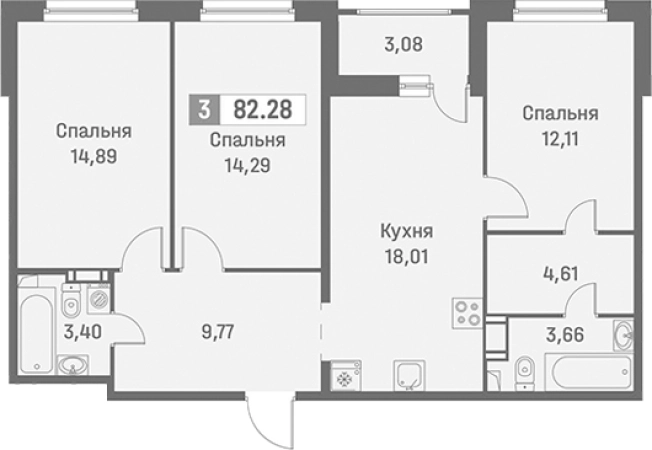 Купить многокомнатную квартиру на улице Курляндская в Санкт-Петербурге. Вариант № 9099831, 0, площадь -  квм, цена 16633098 рублей