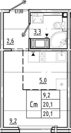 Купить Студию в новостройках у метро Гражданский проспект в Санкт-Петербурге. Вариант № 8085281, 0, площадь -  квм, цена 3637517 рублей