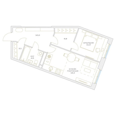 Купить квартиру в ЖК Детали в Москве. Вариант № 876696, 0, площадь -  квм, цена 16280216 рублей