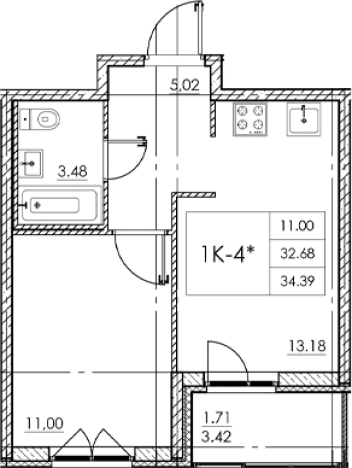 Купить квартиру в ЖК Стороны Света 2 в Ленинградской области. Вариант № 7790601, 0, площадь -  квм, цена 5020940 рублей
