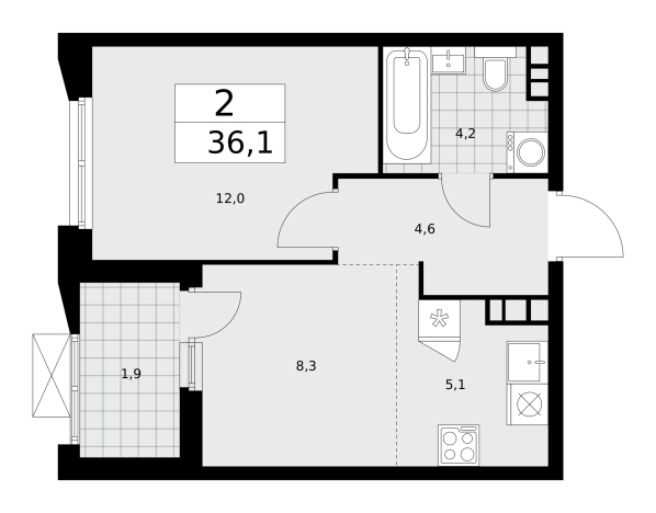 Купить двухкомнатную квартиру в ЖК Бунинские кварталы в Москве. Вариант № 834193, 0, площадь -  квм, цена 10885594 рублей