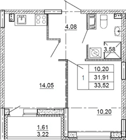 Купить квартиру в ЖК Рубеж в Ленинградской области. Вариант № 7603261, 0, площадь -  квм, цена 4737800 рублей