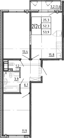 Купить трехкомнатную квартиру у метро Площадь Мужества в Санкт-Петербурге. Вариант № 9510854, 0, площадь -  квм, цена 12130464 рублей
