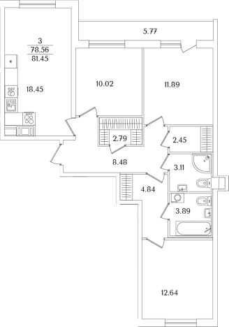 Купить многокомнатную квартиру в новостройках в районе Красносельский в Санкт-Петербурге. Вариант № 6713108, 0, площадь -  квм, цена 24550905 рублей