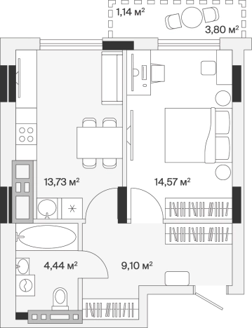 Купить квартиру в новостройках на улице Весенняя в Калининграде. Вариант № 101166, 0, площадь -  квм, цена 8198478 рублей