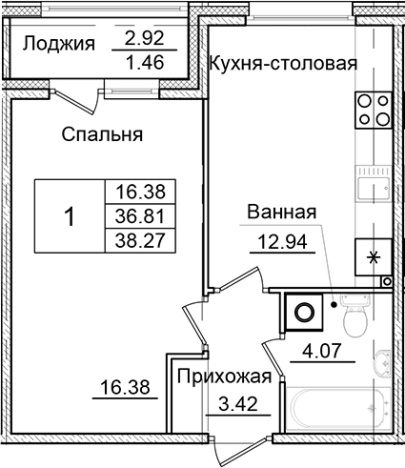 Купить однокомнатную квартиру в ЖК Квартал Заречье в Санкт-Петербурге. Вариант № 6707550, 0, площадь -  квм, цена 6584882 рублей