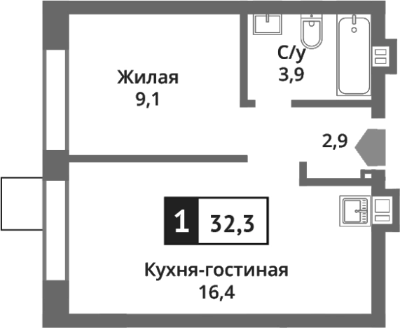 Купить двухкомнатную квартиру в Красногорске. Вариант № 111975, 0, площадь -  квм, цена 5880714 рублей
