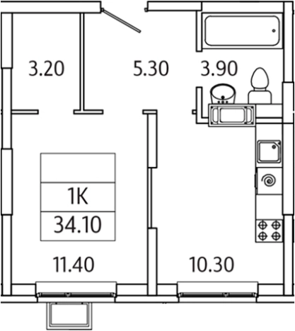 Купить однокомнатную квартиру в новостройках у метро Домодедовская в Московской области. Вариант № 128767, 0, площадь -  квм, цена 6083394 рублей