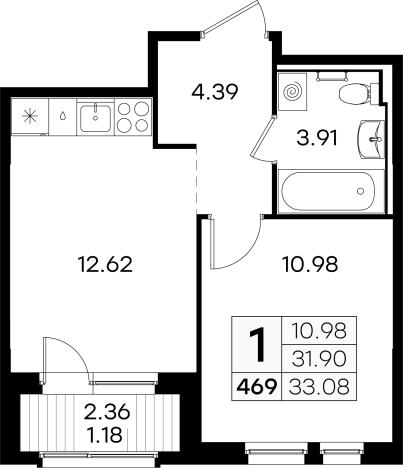 Купить квартиру в ЖК GloraX Новинки в Нижегородской области. Вариант № 137960, 0, площадь -  квм, цена 5449999 рублей