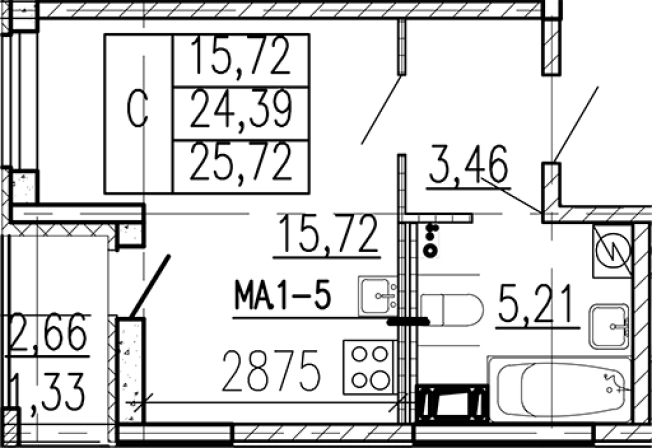 Купить квартиру в ЖК Высота в Ленинградской области. Вариант № 9095427, 0, площадь - квм, цена 3903000 рублей