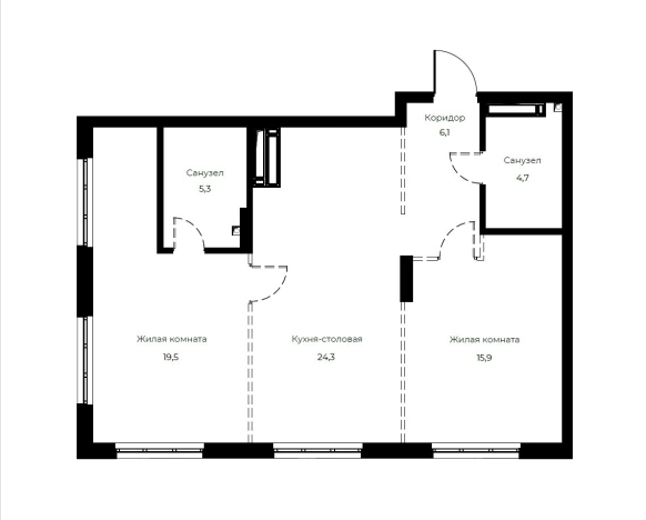 Купить двухкомнатную квартиру на улице Богданова в Пензе. Вариант № 1302136, 0, площадь -  квм, цена 10543000 рублей