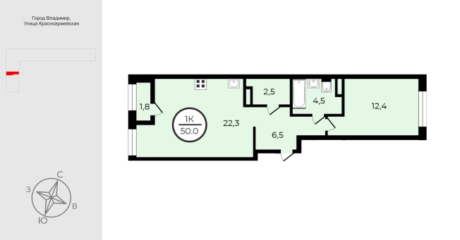 Купить квартиру в новостройках в ЖК UNO в Владимире. Вариант № 9570808, 0, площадь -  квм, цена 7650000 рублей
