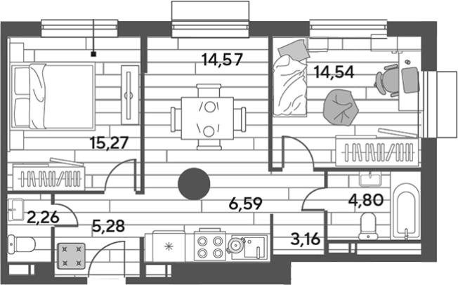 Купить трехкомнатную квартиру в Пушкине. Вариант № 117922, 0, площадь -  квм, цена 8652799 рублей