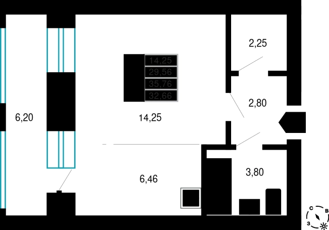 Купить Студию в районе Ингодинский в Чите. Вариант № 161299, 0, площадь - квм, цена 6334164 рублей