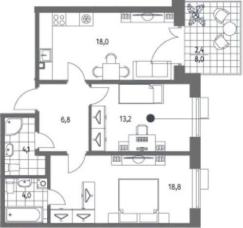 Купить трехкомнатную квартиру в ЖК Парусная 1 в Санкт-Петербурге. Вариант № 7265964, 0, площадь -  квм, цена 24283000 рублей
