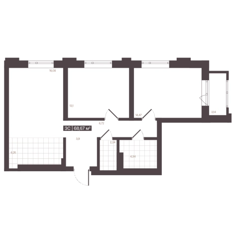 Купить квартиру в новостройках в районе Центральный в Кемерове. Вариант № 170755, 1, площадь -  квм, цена 9800102 рублей