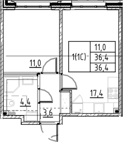 Купить квартиру в новостройках у метро Купчино в Санкт-Петербурге. Вариант № 7597664, 0, площадь -  квм, цена 8236992 рублей