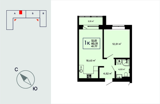 Купить квартиру в новостройках в Коврове. Вариант № 9262295, 0, площадь -  квм, цена 4469390 рублей