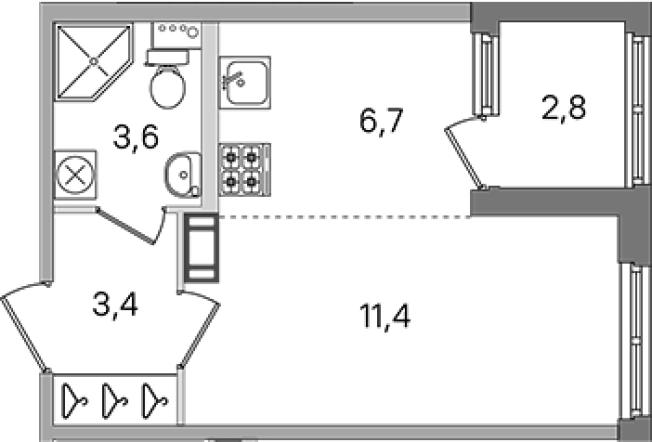 Купить Студию в новостройках в ЖК Дубровский в Санкт-Петербурге. Вариант № 6608147, 0, площадь -  квм, цена 7095770 рублей