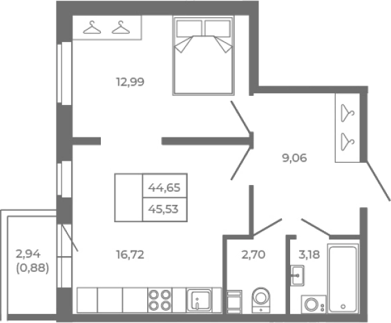 Купить квартиру в ЖК Новая история в Сертолове. Вариант № 6962855, 0, площадь -  квм, цена 9424710 рублей