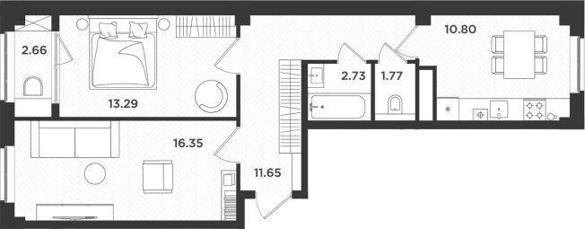 Купить двухкомнатную квартиру в ЖК Новокасимово в Ленинградской области. Вариант № 7204238, 0, площадь -  квм, цена 8202452 рублей
