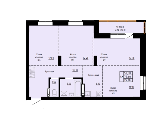 Купить квартиру в ЖК Титул в Барнауле. Вариант № 2521387, 0, площадь -  квм, цена 11054400 рублей