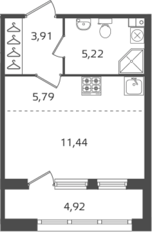 Купить Студию в ЖК Б15 в Санкт-Петербурге. Вариант № 6241894, 0, площадь -  квм, цена 9270812 рублей