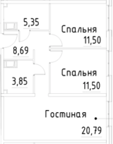 Купить трехкомнатную квартиру в ЖК Про.Молодость в Санкт-Петербурге. Вариант № 9327639, 0, площадь -  квм, цена 10981568 рублей