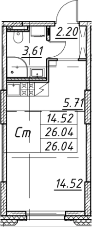 Купить Студию в ЖК Цивилизация на Неве в Санкт-Петербурге. Вариант № 7850370, 0, площадь -  квм, цена 8714207 рублей